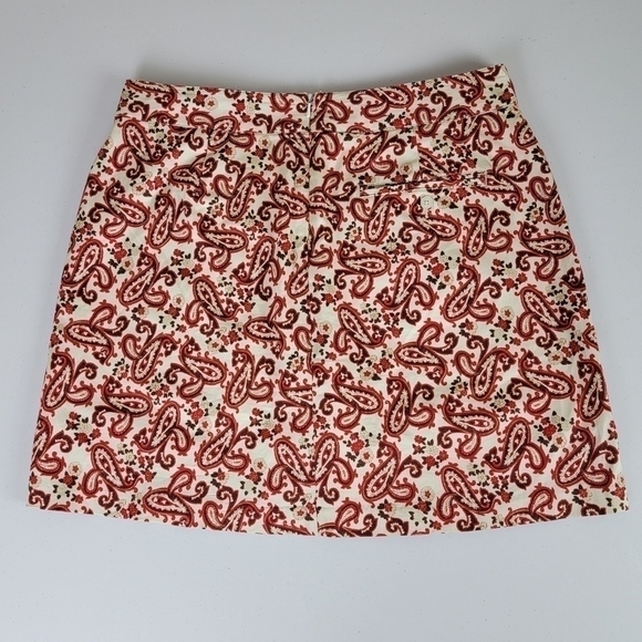 Lady Hagen Tango Red Woven Paisley Print Golf Skirt/Skort Sz 8 - Picture 2 of 14